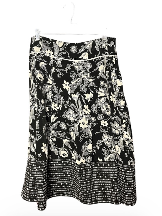Pre View Dresses & Skirts - Pre View Floral Black and White Skirt Size 10